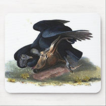 Vintage Carrion Crow Mousepad mousepads