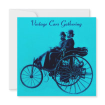 ViNTAGE CARS GATHERING blue turquase Personalized Announcement