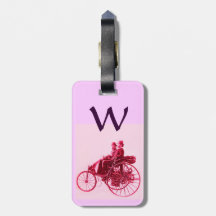 Vintage Cars Gathering Monogram Luggage Tag