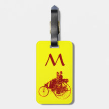 Vintage Cars Gathering Monogram Tag For Bags
