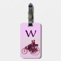 Vintage Cars Gathering Monogram Travel Bag Tags