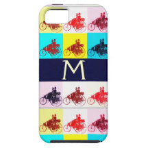 VINTAGE CARS GATHERING POP ART MONOGRAM iPhone 5 CASE