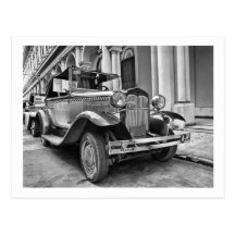 Vintage cars post card