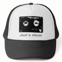 Vintage cassette design! trucker hats