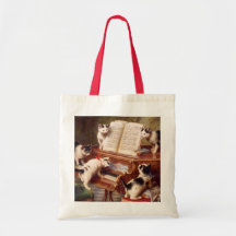 Vintage Cat Art:  Kittens' Recital Bag