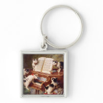 Vintage Cat Art:  Kittens' Recital Key Chains