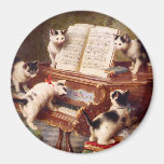 Vintage Cat Art:  Kittens' Recital Magnets