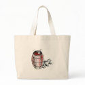 Vintage Cat Beside Wooden Barrel bags