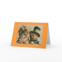 Vintage Cat Couple Anniversary Greeting Cards
