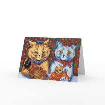 Vintage Cat Girl Thank You Card