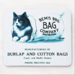 Vintage Cat in Bag Mousepad