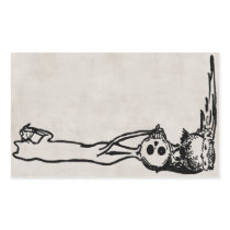 Vintage Cat, Skull & Owl Sticker