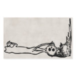 Vintage Cat, Skull & Owl Sticker