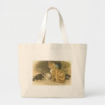 Vintage Cats Canvas Bags