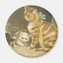 Vintage Cats Refrigerator Magnet