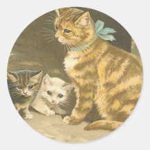 Vintage Cats Stickers