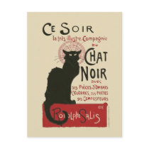 Vintage Ce Soir Le Chat Noir Poster Postcards