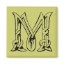 Vintage Celtic Knot Monogram Letter M Refrigerator Magnet