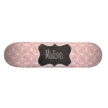 Vintage Chalkboard look on Mauve Circles Skate Boards