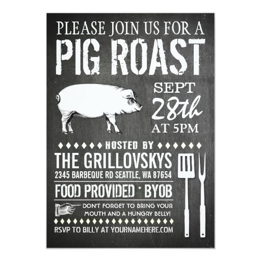 pig roast invitation template