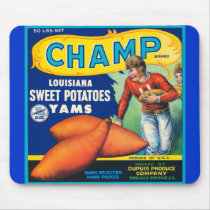 Vintage Champ Brand Sweet Potatoes Ad Mouse Mats