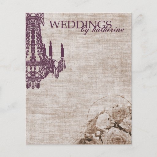 Vintage Chandelier Note Cards Flyer