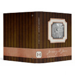 Vintage Charm Chocolate & Pink Monogram Binder