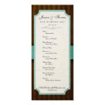 Vintage Charm Chocolate & Tiffany Blue Program Personalized Invitations