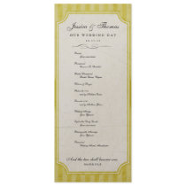 Vintage Charm Custom Yellow Wedding Program
