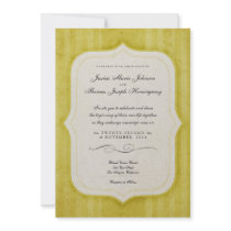 Vintage Charm Gold Monogram Wedding Invitations