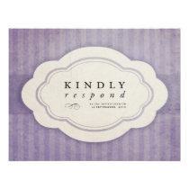 Vintage Charm Lilac Response Cards invitations
