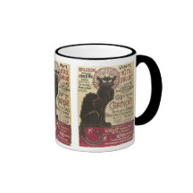 Vintage Chat Noir, Vente Hôtel Drouot Steinlen Mugs