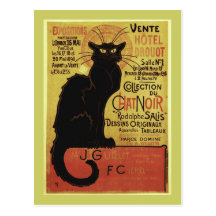 Vintage Chat Noir, Vente Hôtel Drouot Steinlen Post Card