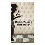 Vintage chef silhouette baking cooking biz cards business cards