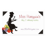 Vintage chef silhouette baking cooking biz cards business card template