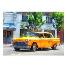 Vintage Chequered Cab Invitations
