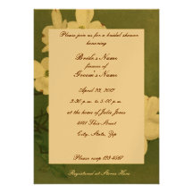 Vintage Cherry Blossom Bridal Shower Invitation
