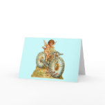 Vintage Cherub Floral Bike Card
