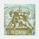 Vintage Cherub Save the Date Design Fridge Magnet