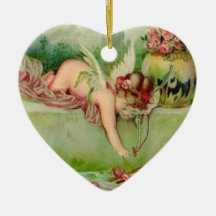 Vintage Cherub Valentine Ornament