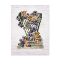 Vintage Cherub with Heart Postcards