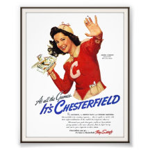 Vintage Chesterfield Cigarette Advertising 1939 Photo Print