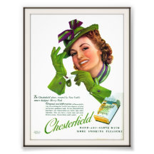 Vintage Chesterfield Cigarette Advertising 1939 Photo