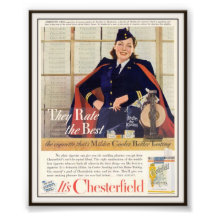 Vintage Chesterfield Cigarette Advertising 1942 Photo Art