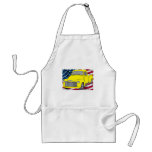 Vintage Chevy Truck with American Flag Apron