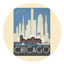 Vintage Chicago Travel Poster