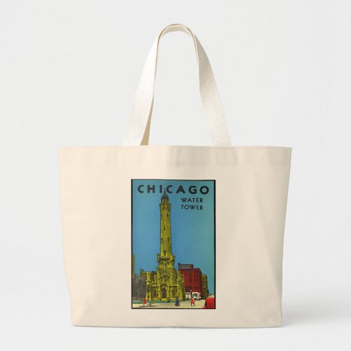 Vintage Chicago Water Tower Tote Bag