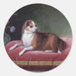 Vintage Chihuahua Portrait Round Sticker