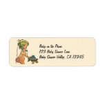 Vintage Child Cute Blonde Girl Talking on Toy Phon Return Address Labels
