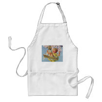 Vintage Child, Girl Swinging on Tree Swing, Spring